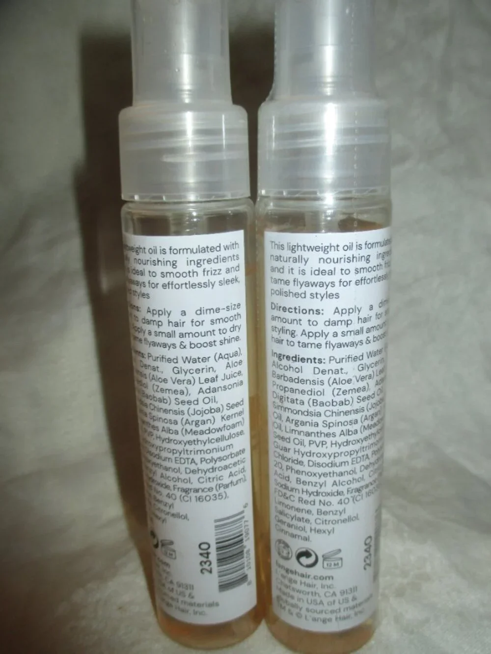 L'ange Lange~ The Oil Serum Hybrid Styler 1.96 Fl Oz/58 ml LOT OF 2